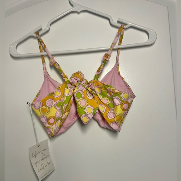 Show Me Your Mumu Del Ray Good Vibes Only Bikini Top Size medium - Picture 5 of 9